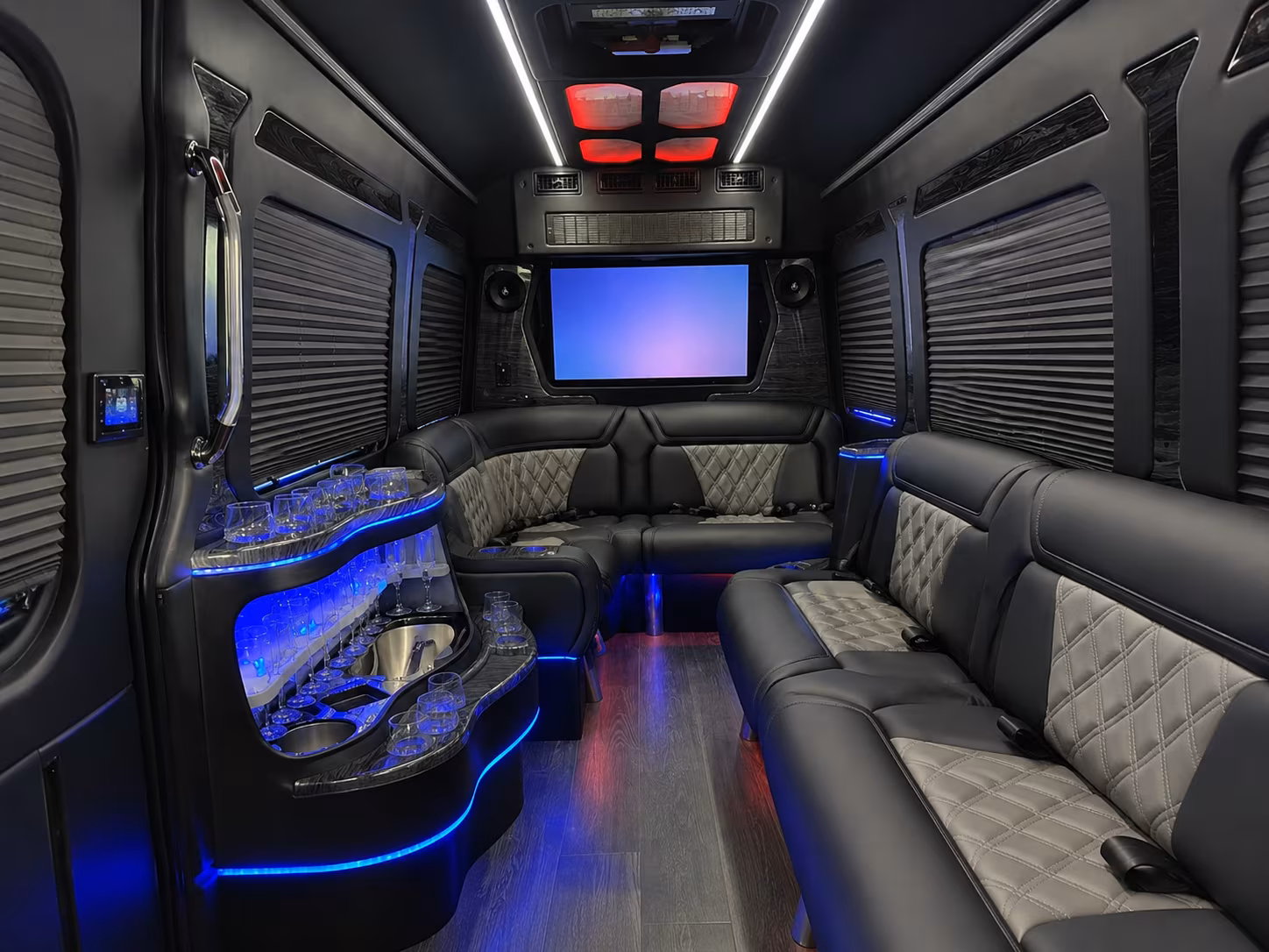 new york city sprinter limousine inside